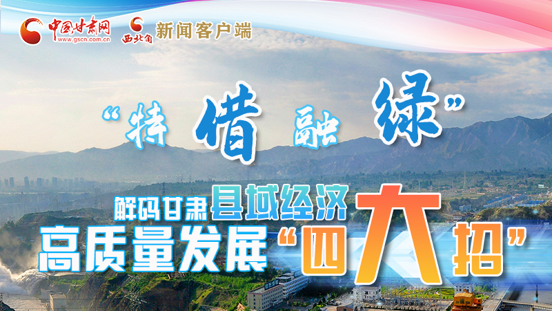 圖解|“特、借、融、綠”解碼甘肅縣域經(jīng)濟(jì)高質(zhì)量發(fā)展“四大招”