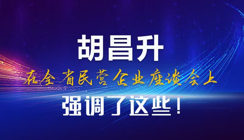 圖解|胡昌升在全省民營企業(yè)座談會上強調(diào)了這些