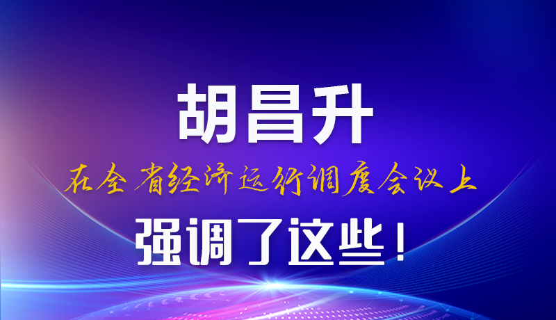 圖解|胡昌升在全省經(jīng)濟(jì)運(yùn)行調(diào)度會(huì)議上強(qiáng)調(diào)了這些！